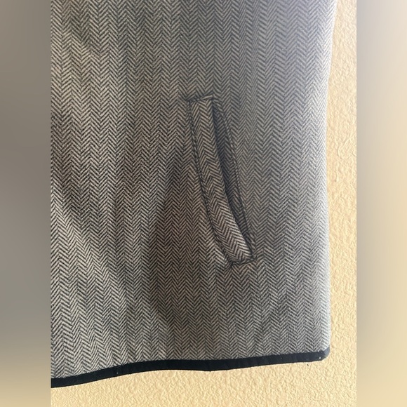 Herringbone Fleece Lined Zipper Closure Vest Fall Neutral Pockets Women's Size1X - Picture 6 of 6